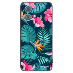 Fekete szilikon tok az alábbi mobiltelefonokra Motorola Edge 40 Neo - Pink Monstera
