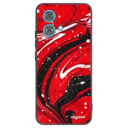 Fekete szilikon tok az alábbi mobiltelefonokra Motorola Edge 40 Neo - Red black