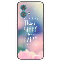 Fekete szilikon tok az alábbi mobiltelefonokra Motorola Edge 40 Neo - Think happy be happy