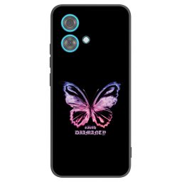 Fekete szilikon tok az alábbi mobiltelefonokra Motorola Edge 40 Neo - Diamanty Purple