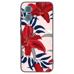 Fekete szilikon tok az alábbi mobiltelefonokra Motorola Edge 40 Neo - Red Lily