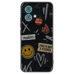 Fekete szilikon tok az alábbi mobiltelefonokra Motorola Edge 40 Neo - STICKERS x TAGS