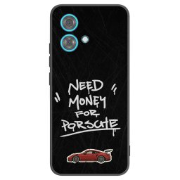 Fekete szilikon tok az alábbi mobiltelefonokra Motorola Edge 40 Neo - Dark Racer