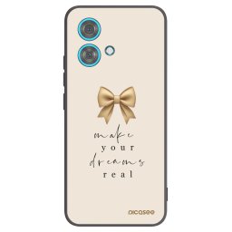 Fekete szilikon tok az alábbi mobiltelefonokra Motorola Edge 40 Neo - Golden Dream