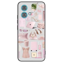 Fekete szilikon tok az alábbi mobiltelefonokra Motorola Edge 40 Neo - Glam Babe