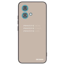 Fekete szilikon tok az alábbi mobiltelefonokra Motorola Edge 40 Neo - Positive Vibes