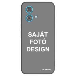 Fekete szilikon tok az alábbi mobiltelefonokra Motorola Edge 40 Neo - Saját fotó/motívum