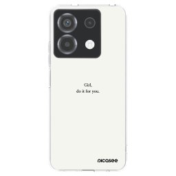 Átlátszó szilikon tok az alábbi mobiltelefonokra Xiaomi Poco X6 - Girl, do it for you