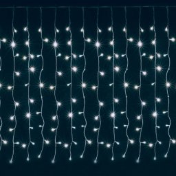LED-es jégcsap fényfüggöny, 2x1m, IP44, 230V