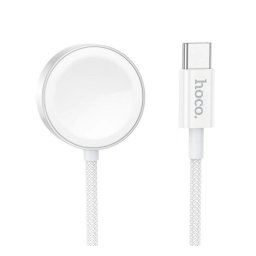 HOCO CW59 asztali töltő Type-C (gyorstöltő, wireless, 120cm, Apple Watch töltő/Samsung Watch töltő) FEHÉR Apple Watch Series 5 44mm, Watch Series 5 40mm, Watch Series 4 44mm
