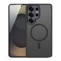 DUX DUCIS YIND szilikon telefonvédő (ütésállóság, kameravédő, matt, MagSafe) FEKETE Samsung Galaxy S26 Ultra (SM-S948)