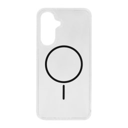 Szilikon telefonvédő (ultravékony, műanyag hátlap, MagSafe, légpárnás sarok) FEKETE Samsung Galaxy S25 FE (SM-S731)