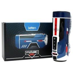 Leten SM Future Pro - hálózati lökő, szorító, melegítő maszturbátor (kék)