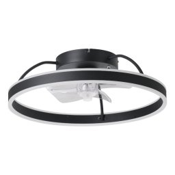 EGLO Marinella acél fekete mennyezeti ventilátoros lámpa