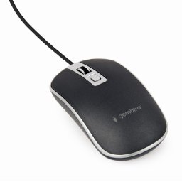 Gembird egér MUS-4B-06, USB, fekete-ezüst