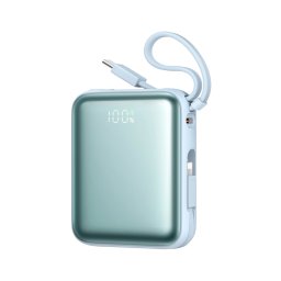 Joyroom JR-PBF27 22.5W 10000mAh Powerbank két beépített kábellel - Kék