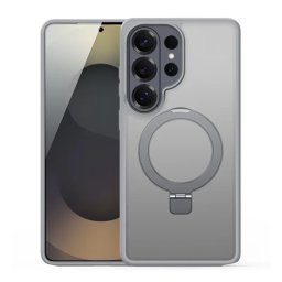 DUX DUCIS YIND szilikon telefonvédő (ütésállóság, kameravédő, matt, MagSafe, kitámasztó) VILÁGOSSZÜRKE Samsung Galaxy S26 Ultra (SM-S948)
