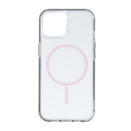Szilikon telefonvédő (ultravékony, műanyag hátlap, MagSafe, légpárnás sarok) RÓZSASZÍN Samsung Galaxy S26 (SM-S942)