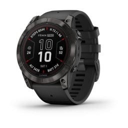 Garmin 010-02778-11 Fenix 7X Pro Sapphire Solar, szürke DLC titánium, fekete szilikon szíjjal (ED XD)