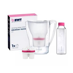BWT Vízszűrő kancsó manuális 2,7 literes + üveg palack 0,75 literes AQUAl Home Inclusive fehér 125626883