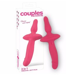 Couples Choice - 2in1 kétvégű vibrátor (rózsaszín)