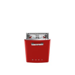 SMEG BEÉPÍTHETŐ MOSOGATÓGÉP, retro, 60 cm, 13 teríték, 10 funkció, 7 hőmérséklet, piros front