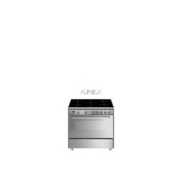 SMEG SZABADONÁLLÓ TŰZHELY, Classic design, 90 cm, 1 sütőtér, indukciós főzőlap, inox