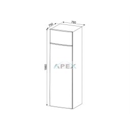 SMEG SZABADONÁLLÓ HŰTŐ ÉS FAGYASZTÓ, 76x186 cm, jobb oldali pántok, inox