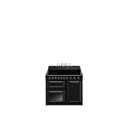 SMEG SZABADONÁLLÓ TŰZHELY, Victoria design, 100 cm, 3 sütőtér, indukciós főzőlap, fekete