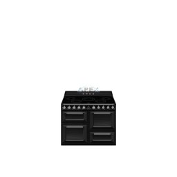 SMEG SZABADONÁLLÓ TŰZHELY, Victoria design, 110 cm, 3 sütőtér, indukciós főzőlap, fekete