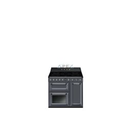 SMEG SZABADONÁLLÓ TŰZHELY, Victoria design, 90 cm, 3 sütőtér, indukciós főzőlap, palaszürke