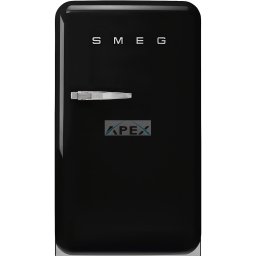 SMEG KOMBINÁLT HŰTŐ ÉS FAGYASZTÓ, retro, 54,5x98 cm, jobb oldali pántok, fekete