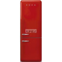 SMEG KOMBINÁLT HŰTŐ ÉS FAGYASZTÓ, retro, 70,6x205 cm, jobb oldali pántok, piros
