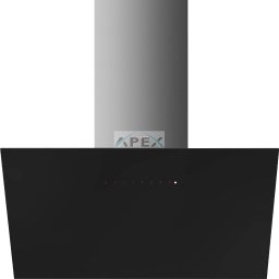 SMEG DESIGN PÁRAELSZÍVÓ, Universal design, 90 cm, fekete üveg, inox kürtő