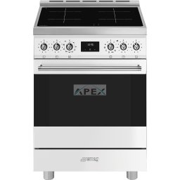 SMEG SZABADONÁLLÓ TŰZHELY, Classica design, 60 cm, 1 sütőtér, indukciós főzőlap, matt fehér