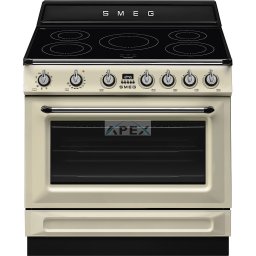 SMEG SZABADONÁLLÓ TŰZHELY, Victoria design, 90 cm, 1 sütőtér, indukciós főzőlap, bézs