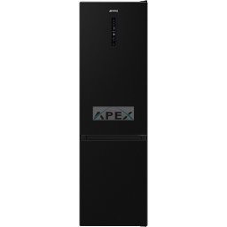 SMEG SZABADONÁLLÓ HŰTŐ ÉS FAGYASZTÓ, 60x200 cm, Active Ion, Life Plus zóna, külső kijelző, sötét inox front, inox oldal