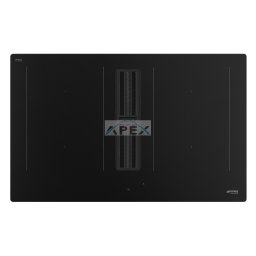 SMEG PÁRAELSZÍVÓVAL INTEGRÁLT INDUKCIÓS FŐZŐLAP, Classica design, 83x52 cm, design rács, matt fekete üveg