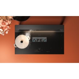 Falmec LEVEL ONE 90 cm indukciós főzőlap beépített elszívóval, matt fekete, fehér LED, 2x2 bridge zóna