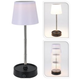 Akkus asztali LED lámpa USB-C töltővel, állítható magasság, fényerőszabályzó, 29,5 cm magas, 800 mAh