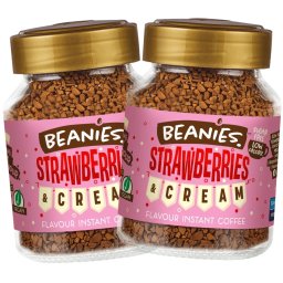 Beanies Strawberries & Cream ízű instant kávé DUO 2X50 g
