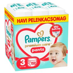 Pampers Premium Care Pants bugyipelenka 3, 6-11 kg, HAVI PELENKACSOMAG 152 db