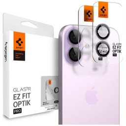 Spigen Optik Pro Glas.TR "EZ FIT" kameravédő 2db iPhone 17 / 16 / 16 Plushoz lila