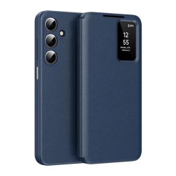 Tok álló (aktív FLIP, oldalra nyíló, Smart View Cover) SÖTÉTKÉK Samsung Galaxy A17 5G (SM-A176), Galaxy A17 4G (SM-A175)