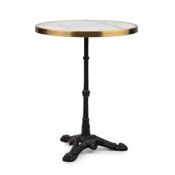Blumfeldt Patras Lux, bisztró asztal háromlábú talapzattal, márvány asztal, Ø: 57,5 cm, magasság: 72 cm (GDMC1-PatrasL-BL-W)