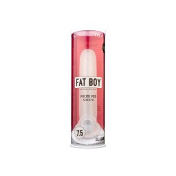 Perfect Fit - Fat Boy Micro Ribbed - péniszköpeny (19 cm, fehér)