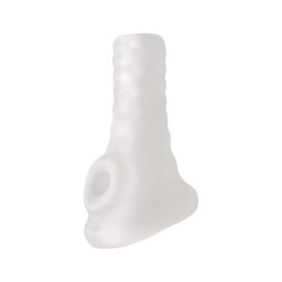 Perfect Fit Breeder - nyitott péniszköpeny (10 cm, fehér)
