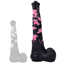 Dildo Horse Tinulf - prmium fekete-pink dild 28 cm hossz