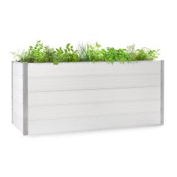 Blumfeldt Nova Grow, kerti ágyás, 195 x 91 x 100 cm, WPC, fa megjelenés, fehér (GDW26-Nova Grow 19)