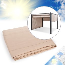 Blumfeldt Pantheon Cortina Pergola, csere oldalfal-készlet: 4 fal, 200 g/m², poliészter szövet, 3 x 6 m (GDW8-PC-Side-3x6-BE)